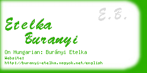 etelka buranyi business card